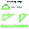 HARFINGTON 4pcs Triangular Ruler Set 30cm Plastic Metric Inch Geometric