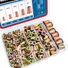 Ktehloy 180Pcs Metric Rivet Nut Assortment Kit, Zinc Plated Carbon