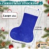 zzhxkjhky 4 Packs 45” Jumbo Christmas Stockings Giant Christmas Blue