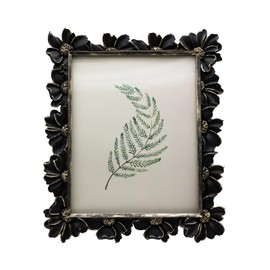 YULINK 8x10 Vintage Picture Frame, Antique Black Ornate Photo Frame, for Tabletop and Wall Display, Decorative Floral Design Retro Home Decor, Old Fashioned Photo Gallery Art