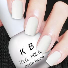 10 mL Matte White Nail Polish, Air Dry, No UV Lamp, Long-Lasting Wear