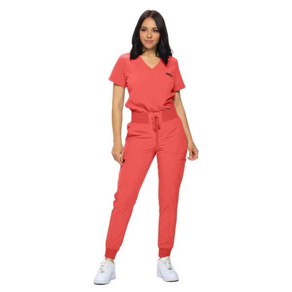 MONARCH UNIFORMS Stretchy Scrubs Women's Jogger Scrub Set In Regular