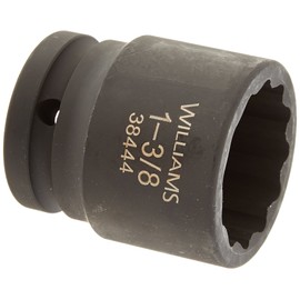 Williams 38444 3/4-Inch Drive 1-3/8-Inch Standard Impact Socket, 12-Point