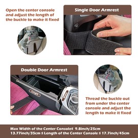 Dog Car Seat for Small Dogs Center Console Seat on Car Armrest Detachable and Washable Pet Booster Dogs and Cats Car Seat Fits Car Home TravelSeat for Small Pets