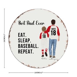 Best Dad Ever 9x9 Inch Round Metal Signs Custom Kitchen Gate Lounge Home Décor Garage Signs Grandfather's Day Fathers Day Tin Signs for Laundry