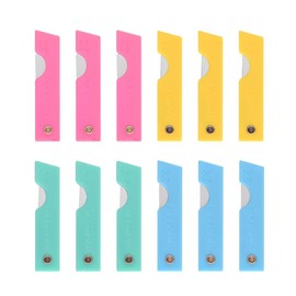 Qaixwuyi 24 Stück Faltbarer Brieföffner Mini Box Cutter Klein Utility Messer Cuttermesser Mini Gebrauchsmesser Tragbares Universalmesser für Pappe Papier Schachtel Verpacken Post Papier 4 Farben