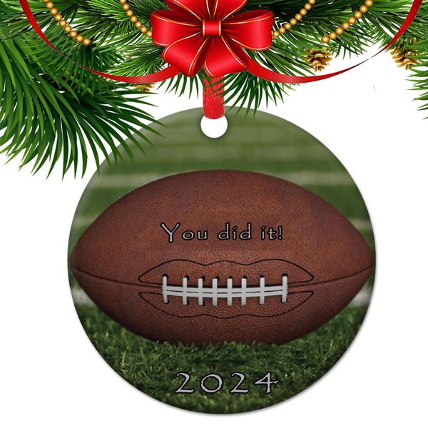 Rugby Ball Christmas Ornament Gift for Son or Daughter,You Did