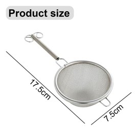 Xiciki 1 x Fine Mesh Sieve, High-Quality Stainless Steel Kitchen Sieve with Robust Handle, for Straining Tea, Flour and Other Dry Ingredients