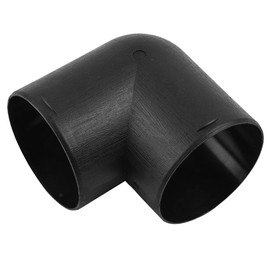 VOANZO 1pc Car Duct Elbow 75mm Diesel Air Heater Duct Connector Car Air Heater Duct Exhaust L-Shaped Black Elbow Bend (Black)