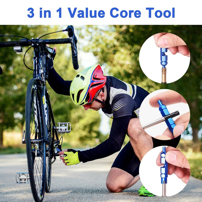 Tire Repair Kit, Tire Valve Tool Kit, Valve Core Remover
