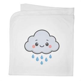 Azeeda 'Happy Rain Cloud' Cotton Baby Blanket/Shawl (BY00044919)