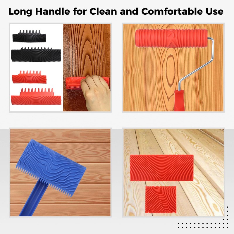Wood Graining Tool, 8PCS Wood Grain Painting Tool Set, Wood