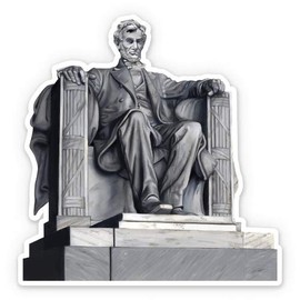 GT Graphics Lincoln Memorial - 12" Vinyl Sticker Waterproof Decal