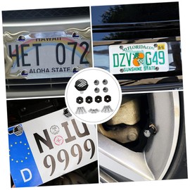 ULTECHNOVO License Plate Screws Kit American Flag 1 Set Stainless Steel Sturdy and Reliable No Special Tools Required Easy Installation for Car Truck Motorcycle