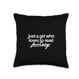 Just a Girl Who Loves to Read Fantasy Fiction Book Lovers Throw Pillow
