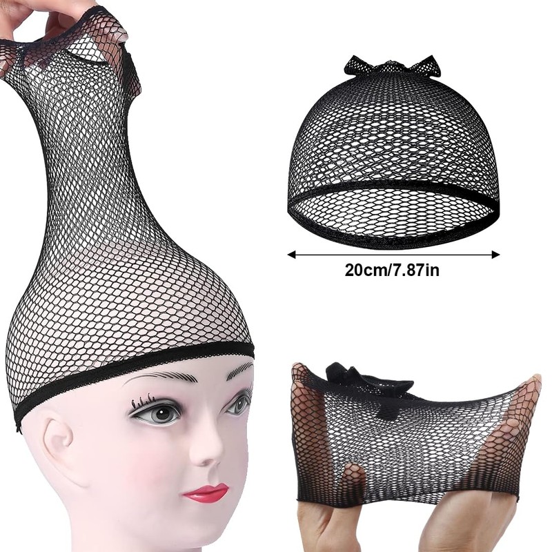Pack of 3 Hair Net Nylon Wig Caps, Wig Cap