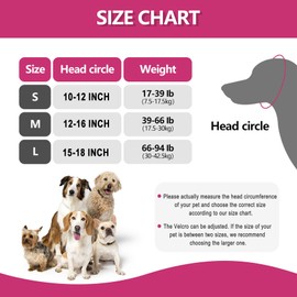 Meifsou Dog Head Wrap - Quiet Ears for Anxiety, Waterproof Dog Calming Hood, No Shake Ear Cover Snoods for Thunder, Lightning, Fireworks, Vet Visits, Polyester and SBR Diving Fabric, Rose Red M