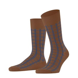 FALKE Men's Modern Tailor M So Cotton Patterned Socks, Braun Tawny 5124