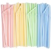 [200 Pack] Flexible Disposable Plastic Drinking Straws - 7.75"High -