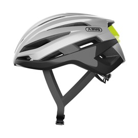 ABUS StormChaser Road Bike Helmet - Lightweight and Comfortable Professional Cycling Helmet for Men and Women - Silver, Size L (59-61 cm)