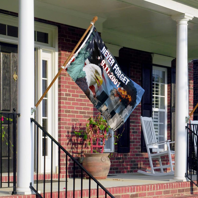 911 Never Forget Flag 3x5 Foot Outdoor Commemoration 9/11 Patriotic