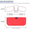 REAVEE 2 Pack Small Armless Reading Glasses for Men Women,
