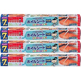 Kitint-san Foil Sheet for Frying Pans, Wide 11.8 x 26.6 ft (30 x 7 m) x 4 Packs