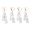 5.9'' 8pcs PU Leather Tassel With Lobster Swivel, Keychain For