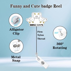 20 Pcs Cute Funny Nurse Badge Reel Retractable Accessories Bulk Fun Medical Healthcare Nursing Badge Holder Dinosaur Dumpster Fire Silly Goose Duck Badge Clip CNA LPN RN Doctor ID Card Gifts