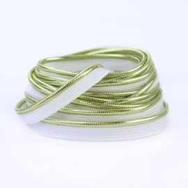 Light Golden Piping Trim with Metallic Lip Welting 0.4inch/1cm Bias Tape Trim for Sewing Home Decor Upholstery 5 Yards