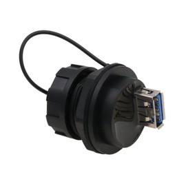 HangTon USB-3.0-Typ-A-Stecker, Panel-Buchse, wasserdichte Schotteinspeisung, Buchse auf Buchse, Verlängerung für industrielle Stromdaten im Freien, 5 Stück