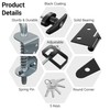 SKYSEN Shed Door Hardware Kit, Complete Set with T-Handle Lock,