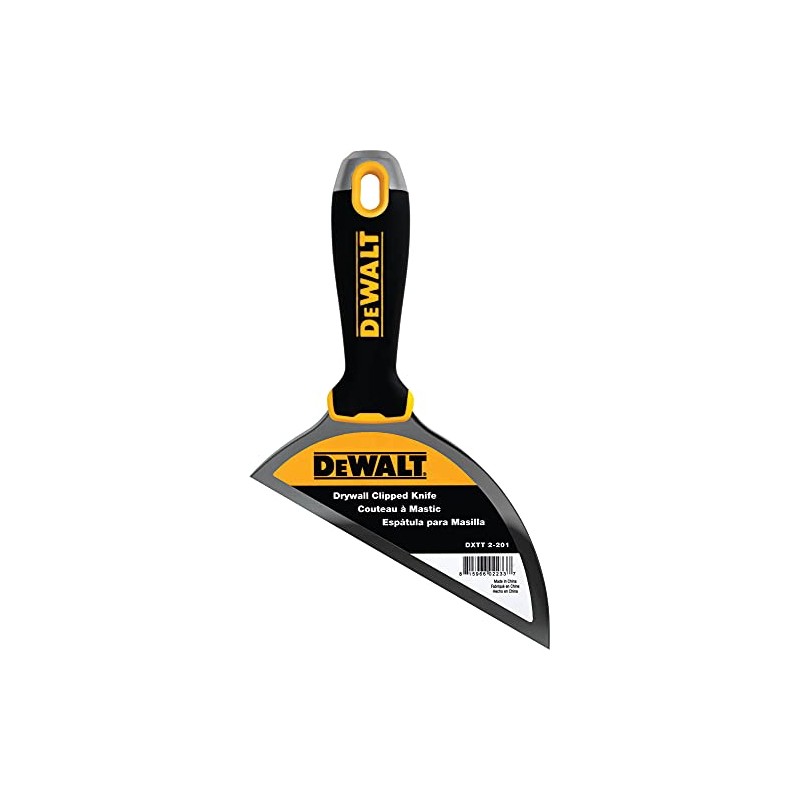 DEWALT Clipped Putty Knife| Stainless Steel w/Black Nylon Handle |