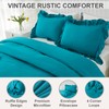 Andency Turquoise Queen Comforter Set(90x90Inch), 3 Pieces(1 Ruffle Comforter and