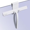 Shower Squeegee for Glass Doors, 10 Inch Width Silicone Rubber