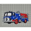 Fire Brigade Car Blue Iron-On Patch Iron-On Patch USA Appliqué