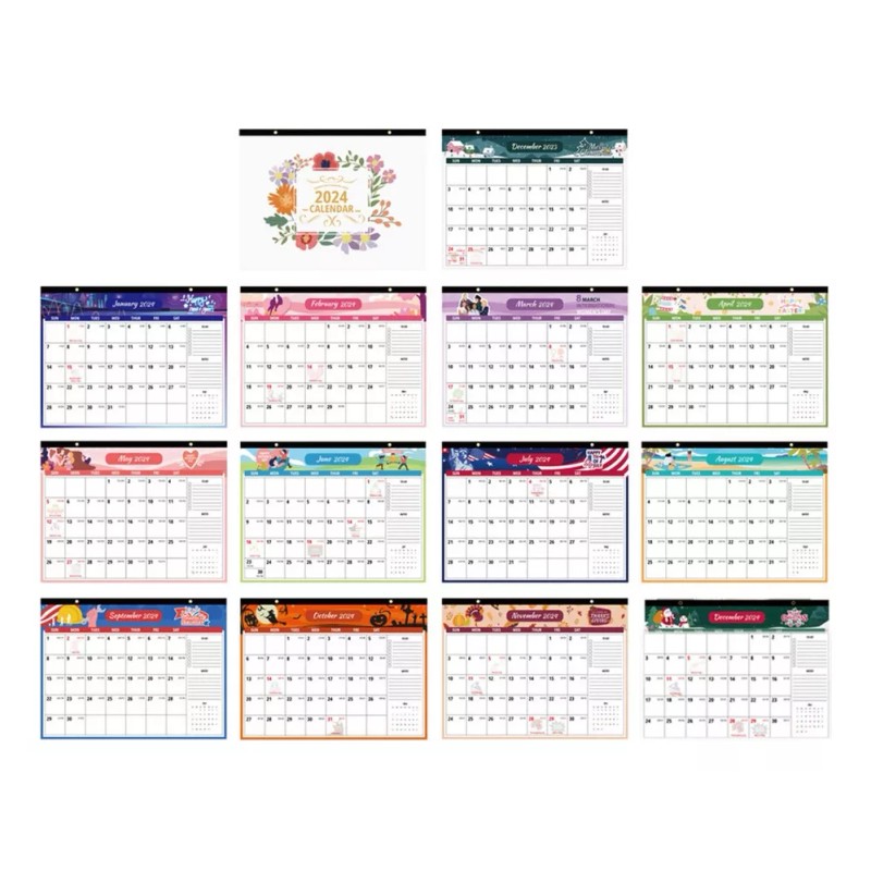 generic Calendario De Pared Para 2024, 13 Meses, Planificador De