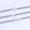 Angelra Silver Initial Cuban Link Chain Bracelets for Men Christmas