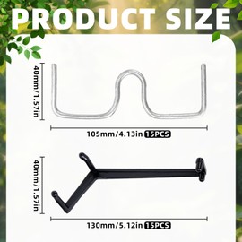 Rierousy 30pcs Astspreizer Obstbaum, Astzieher Halter für Obstzweige, 15 Obstbaumspreizer aus Kunststoff und 15 Obstbaumspreizer in M-Form, Zum Spreizen und Ebnen von Obstbaumzweigen