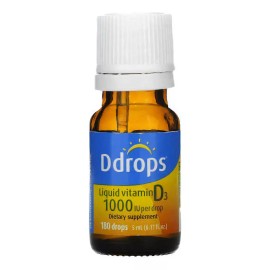 Ddrops Vitamina D3 D Drops Adulto Ddrops 1000 Iu 180 Gotas Sabor Sin Sabor