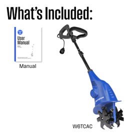 Westinghouse 6-Inch, 2.5 Amp Corded Electric Mini Tiller Cultivator for Gardening, Lightweight, 4 Steel Blades