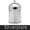 SILBERKANNE Ceylon Tea Canister Round H 17 cm Premium Silver
