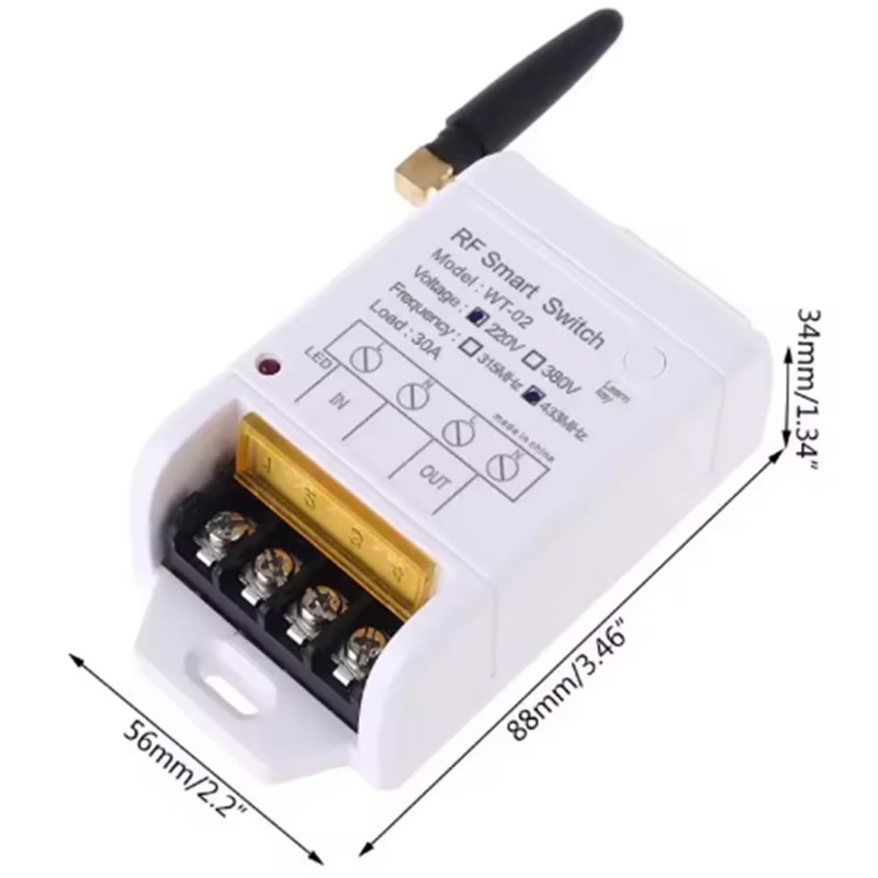 12-24V Wireless Remote Switch, Universal Wireless Remote Control Switch, Garage