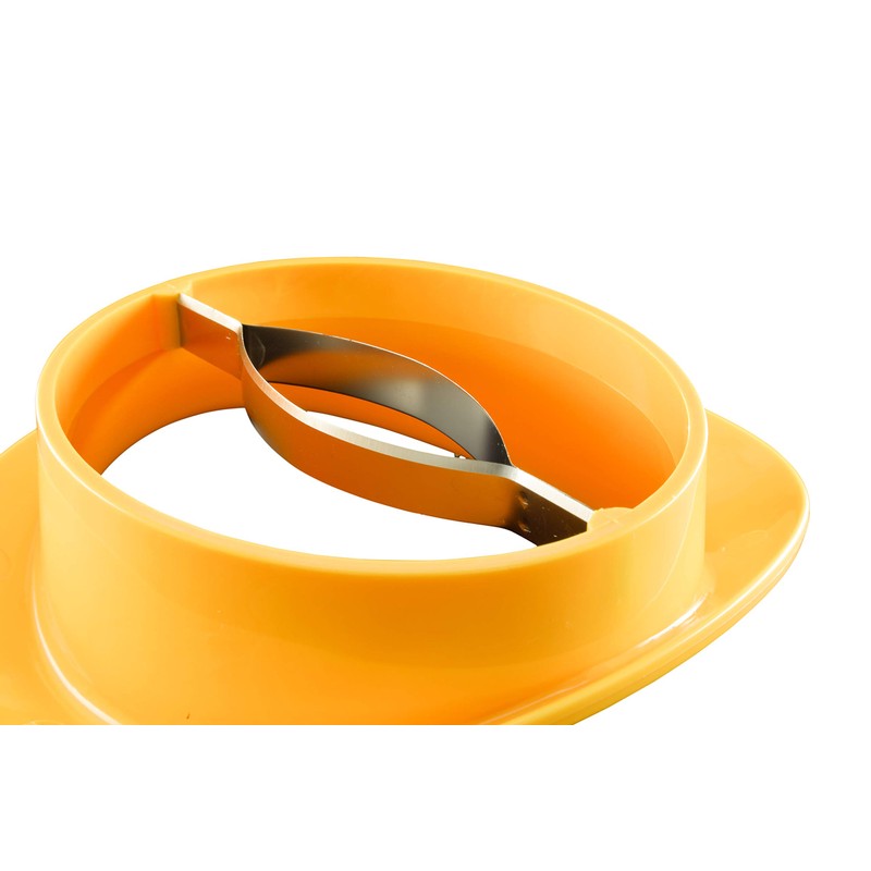 GSD Mango Slicer With Stand, Silver/Yellow