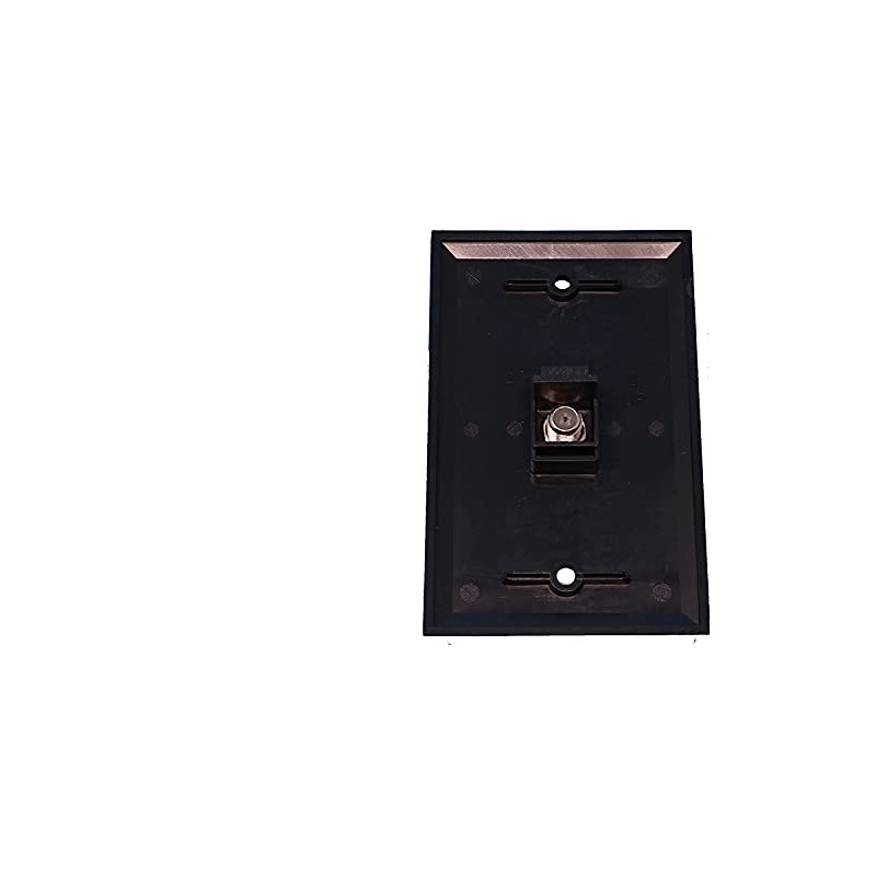RiteAV Coax Cable TV Wall Plate 1 Gang Flat -
