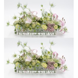 2 Pieces Acrylic Flower Vase Rectangular - Flower Vases for Centerpieces Total 24 inch vase - Table Centerpieces Floral Centerpieces for Dining Room Table Home Wedding Decor