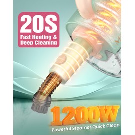 Steam Mop Cleaner Safe High-temp for Deep Cleaning, Lightest Detachable Floor Steamer with 2 Steam Mode 3 Adjustable Level Heavy Duty Powerful Handheld Steam Cleaner for Hardwood & Laminate Tile Grout