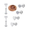 MODRSA Silver Cartilage Earring for Women Flat Back Hypoallergenic Earrings