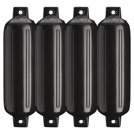Polyform G-4 Pack Black G Series Fenders 4-Count Multi-Pack - 6.5" x 22", Black