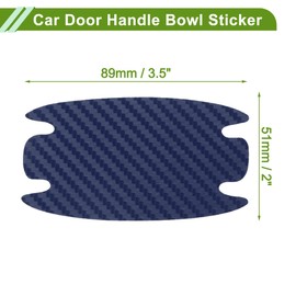 HOPESPANNER Universal 51x89mm Car Door Cup Protector Sticker Anti-Scratches+Auto Door Handle Protective Film 1 Set Blue